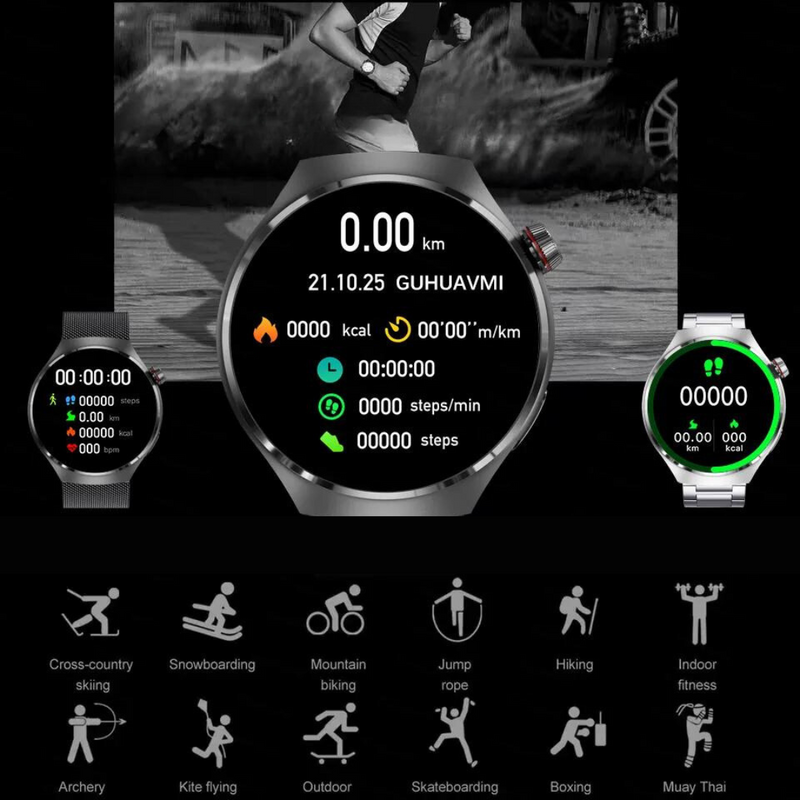 Smartwatch Premium GT4 Pro (Ganhe + 2 Pulseiras Extras)