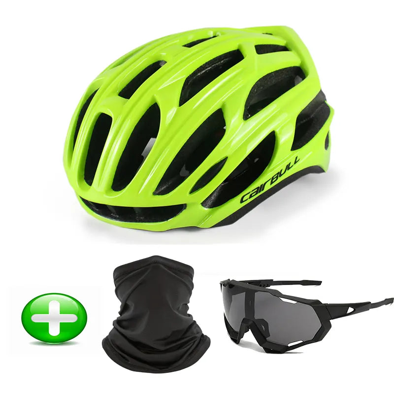 Capacete Ciclismo + Óculos Ciclismo + Protetor de Rosto de Ciclismo (Kit 3 em 1 Ciclismo)
