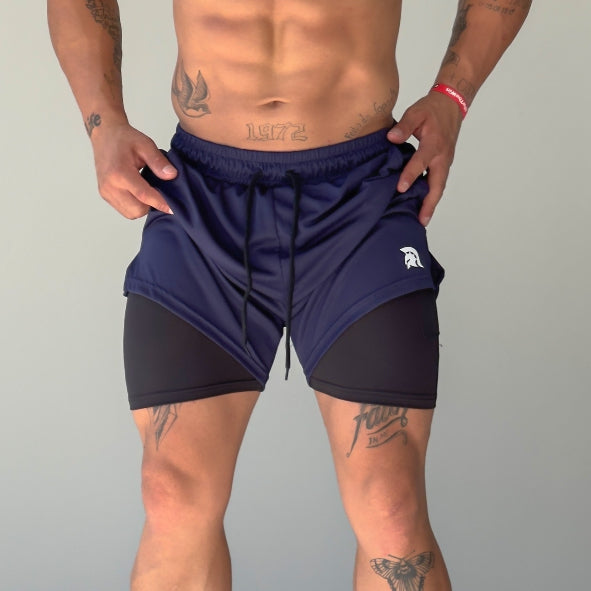 Short Esportivo 2 em 1 com Bolsos Funcionais - DryFit Sport