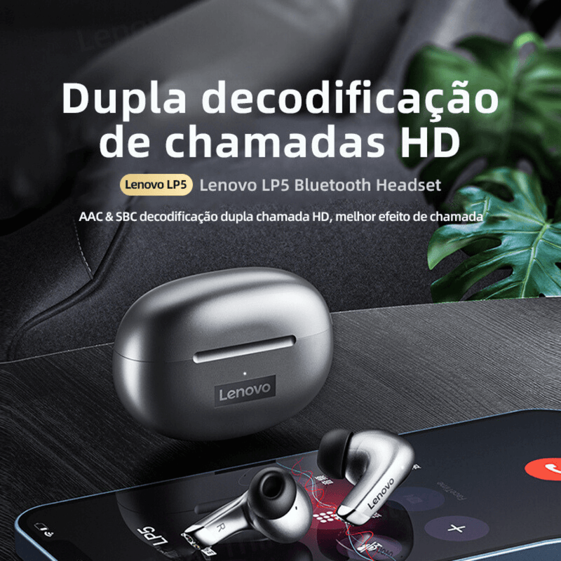 Fone de Ouvido Bluetooth Sem Fio LP5