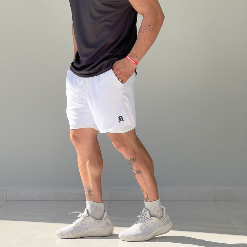 Short Esportivo 2 em 1 com Bolsos Funcionais - DryFit Sport