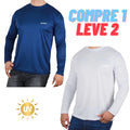 Camiseta UV Masculina Dry Fit com Proteção Solar (Compre 1 Leve 2)