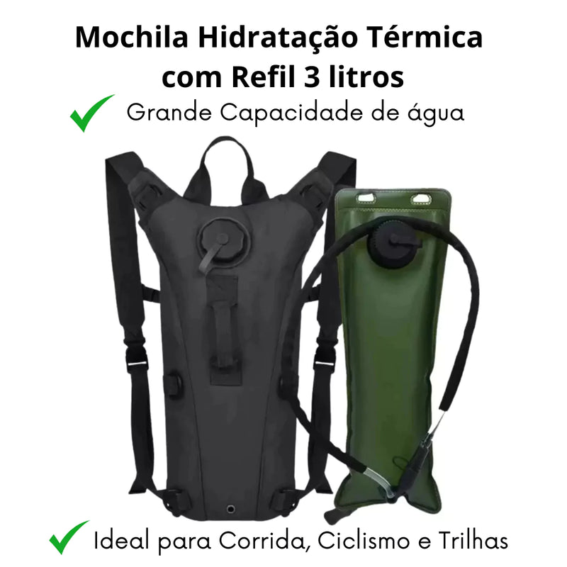 Mochila Hidratação Térmica com Refil 3 litros