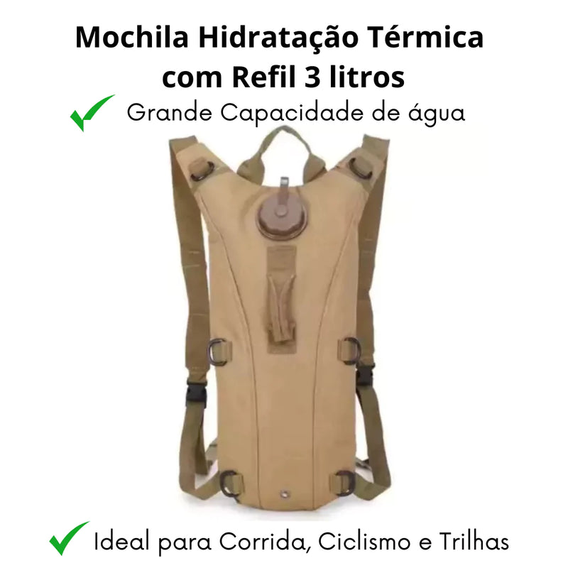 Mochila Hidratação Térmica com Refil 3 litros