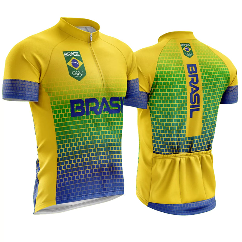 Camisa Ciclismo Brasil  Proteção UV 50+