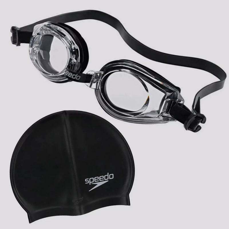 Kit Natação Speedo - Óculos e Touca de Silicone