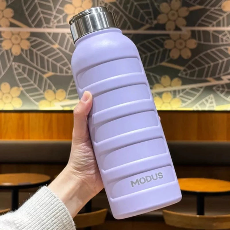 Garrafa Térmica 1 Litro de Aço Inoxidável à vácuo com Alça Dobrável