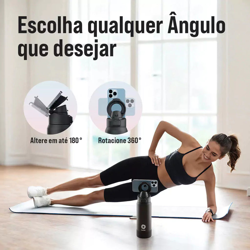 Garrafa Térmica 950ml Com Suporte Magnético Magsafe para Celular - HydraMag Pro
